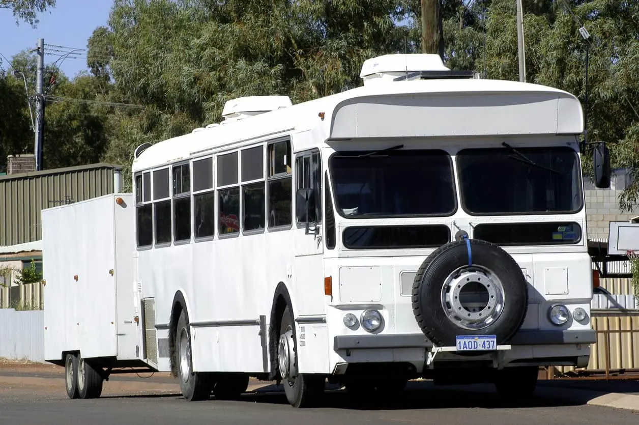 Old bus converted into a motorhome