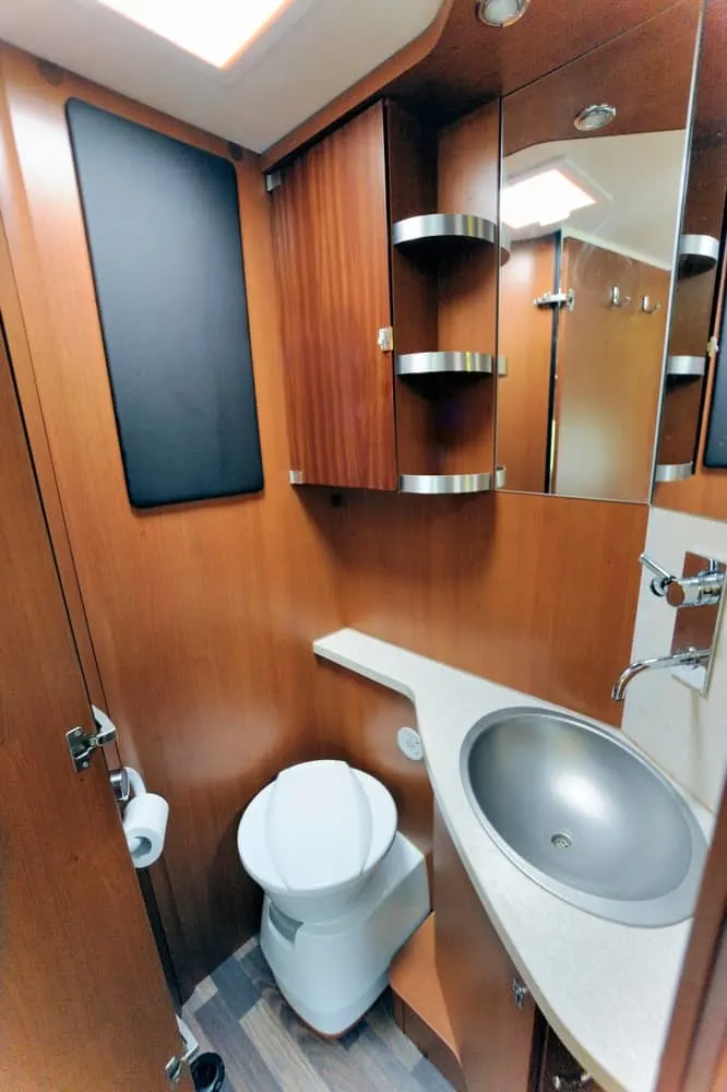 RV washroom interior