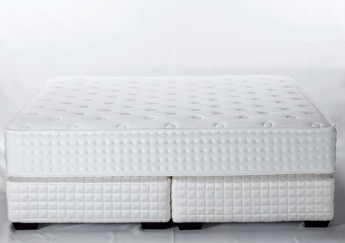 A file of white bed mattress in a white isolated background. 