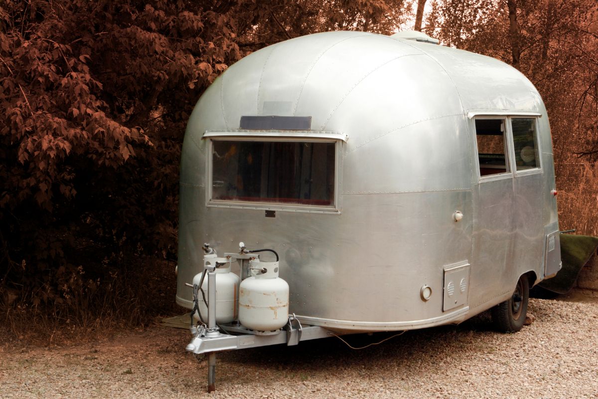 A photo of famous aluminum camp trailer.