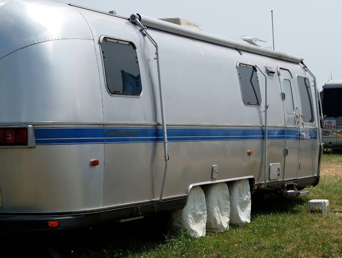 Aluminum siding RV.