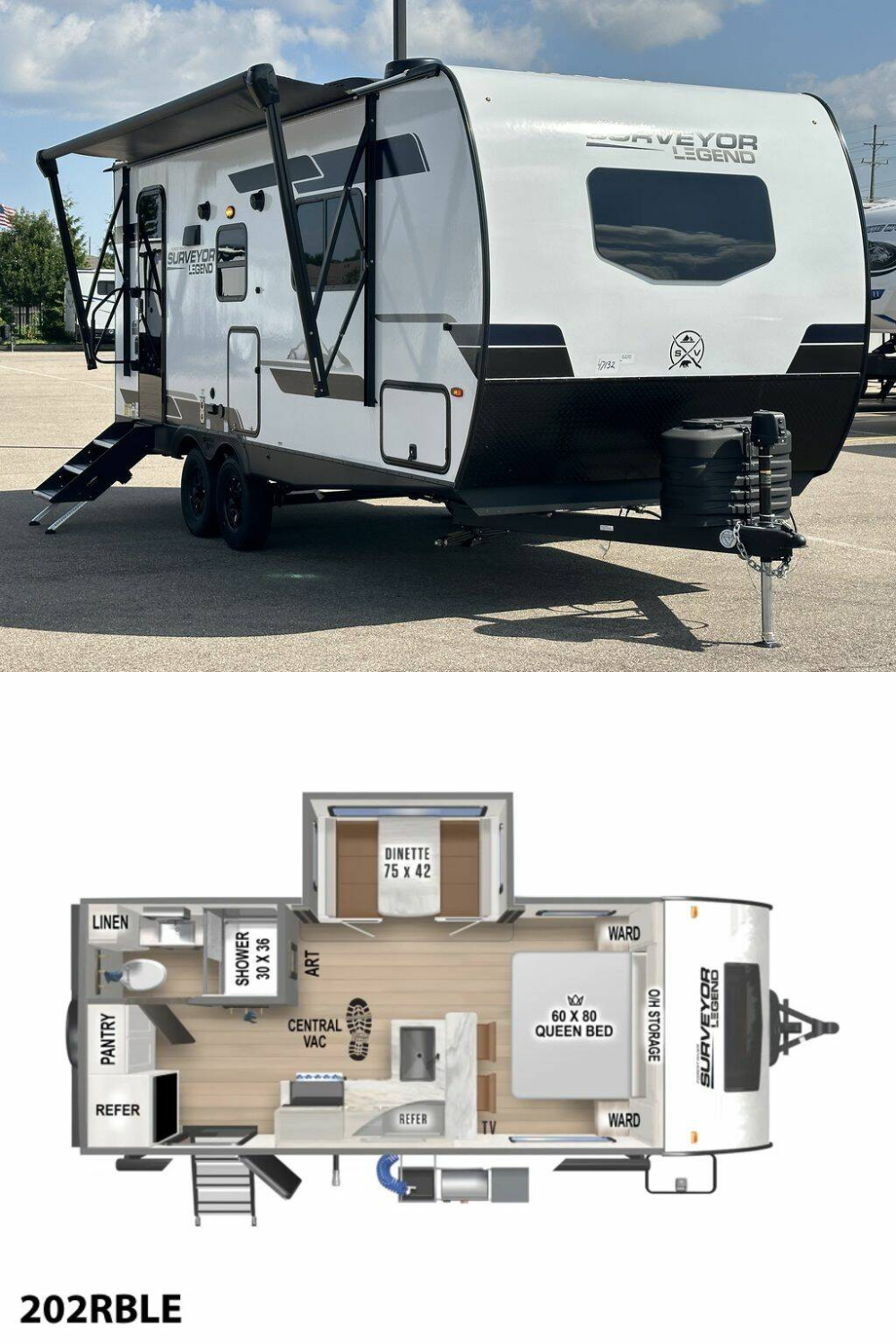 New 2024 Forest River Surveyor Legend 202RBLE Travel Trailer RV