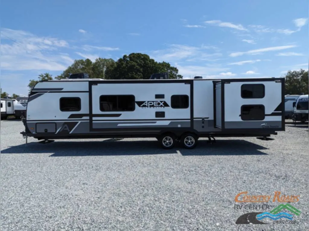 Side view of the New 2024 Coachmen APEX 300BHS Travel Trailer RV.