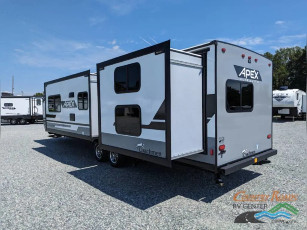 Side view of the New 2024 Coachmen APEX 300BHS Travel Trailer RV.