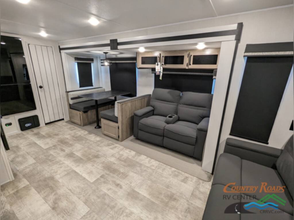 Interior of the New 2024 Palomino PUMA 30RKQS Travel Trailer RV.