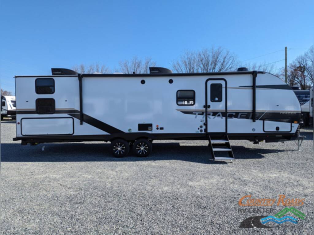 Side view of the New 2024 Prime Time TRACER 31BHD Travel Trailer RV.