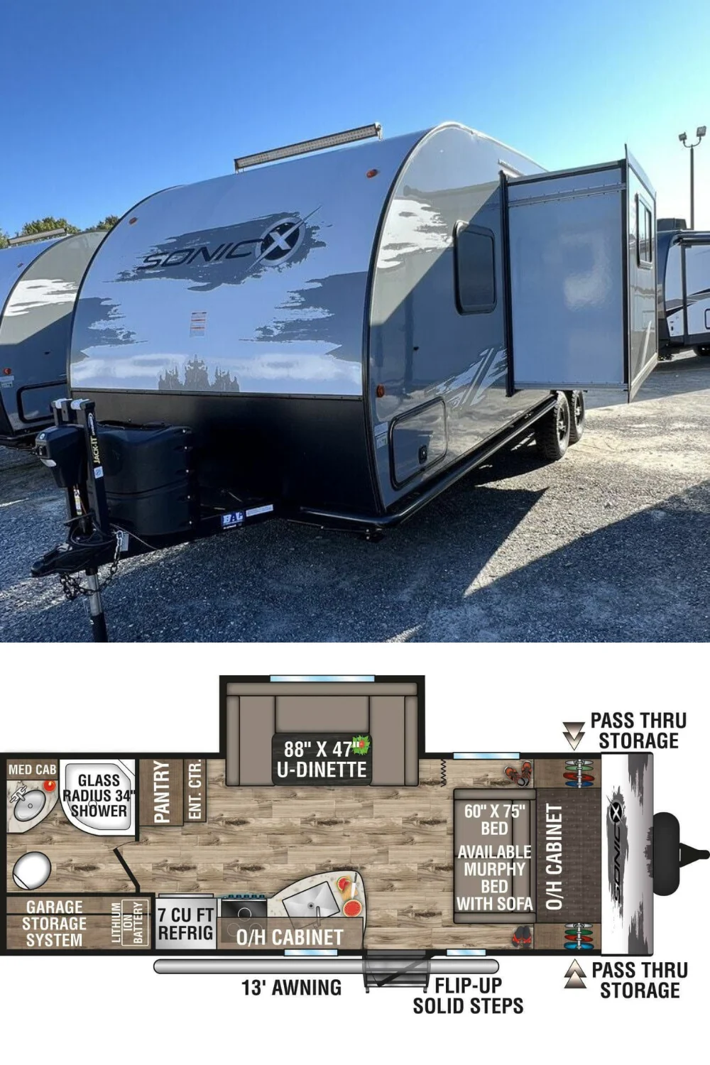 New 2023 Venture Rv Sonic X 220VRBX Travel Trailer RV