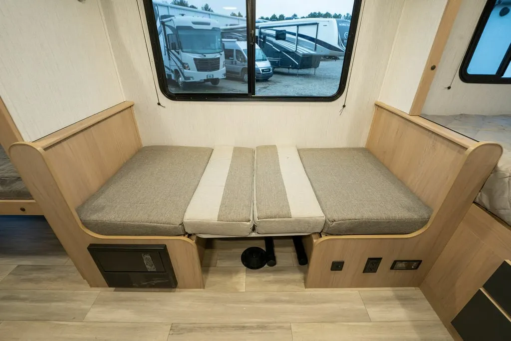 Dinette convertible into a bed.