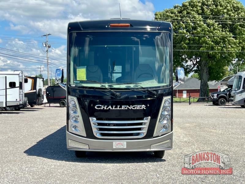 Front view of the New 2022 Thor Motor Coach Challenger 35MQ Class A RV.