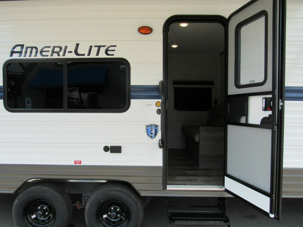 Entry door of the RV.