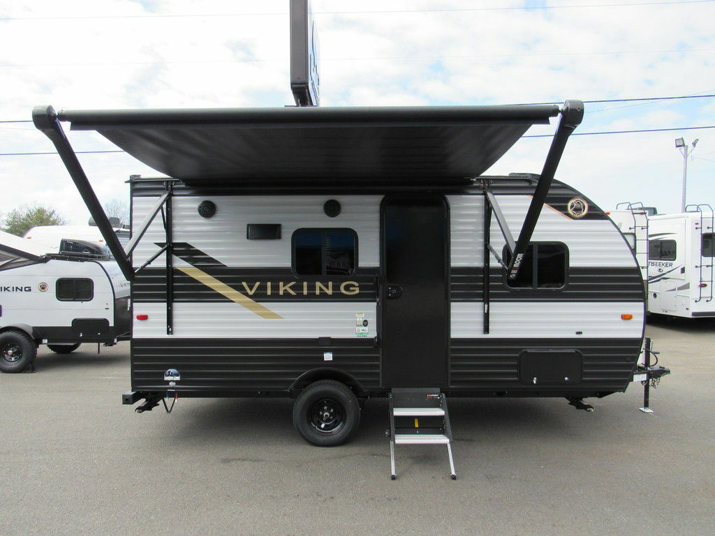 Side view of the New 2022 Coachmen Viking 162RBU Travel Trailer RV.