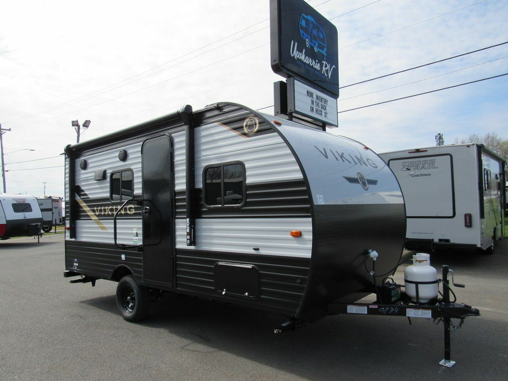 Side view of the New 2022 Coachmen Viking 162RBU Travel Trailer RV.