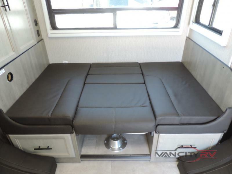 Dinette converted into a bed