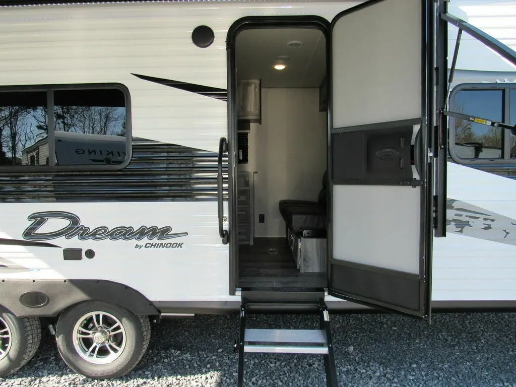 Entry door of the RV.