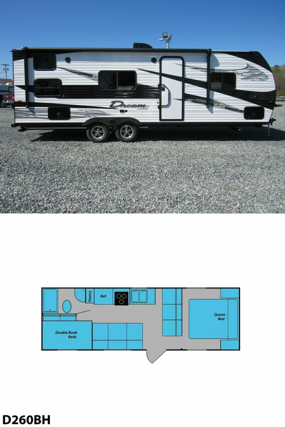 New 2022 Chinook Dream 260BH Travel Trailer RV