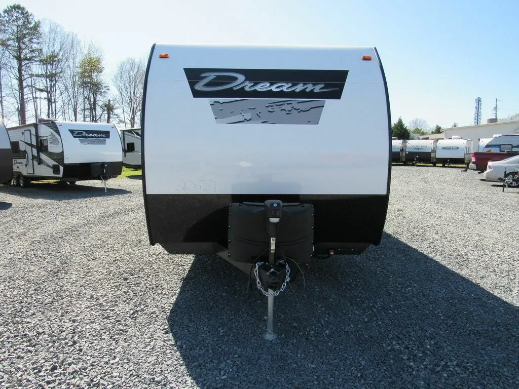 Front view of the New 2022 Chinook Dream 260BH Travel Trailer RV.