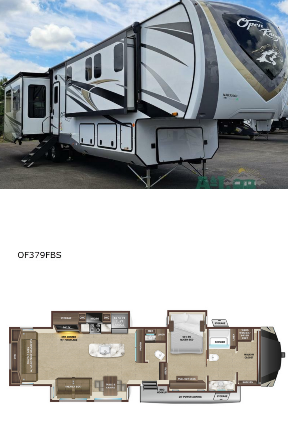 New 2022 Highland Ridge Rv Open Range OF379FBS Fifth Wheel RV