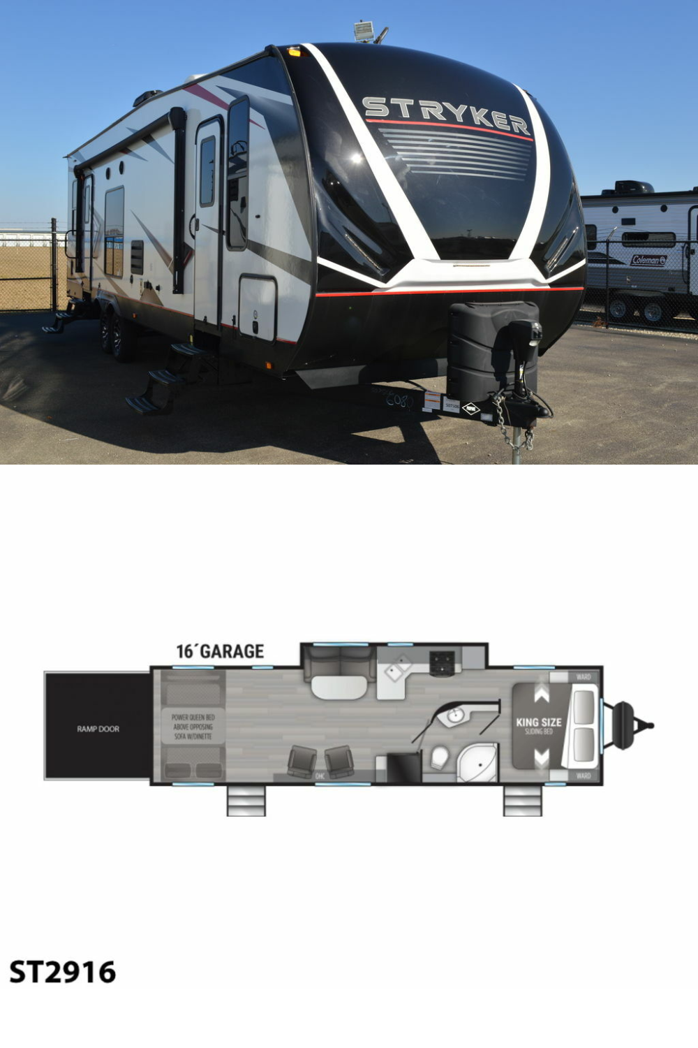 New 2022 Cruiser Rv Stryker ST2916 Travel Trailer Toy Hauler RV