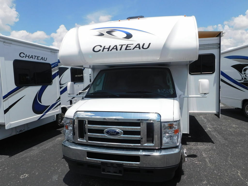 Front view of the New 2023 Thor Motor Coach Chateau 25M Class C RV.