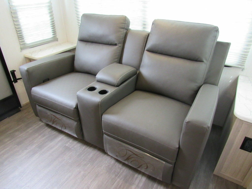 Living space with reclining chairs.