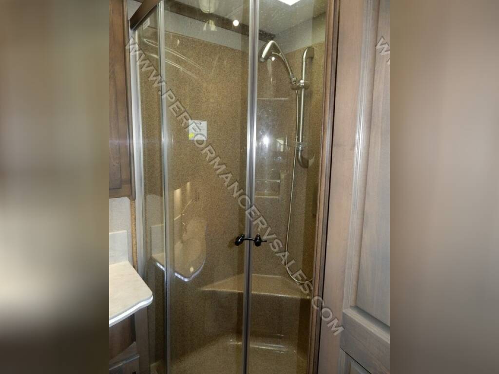 Bathroom with a walk-in shower.