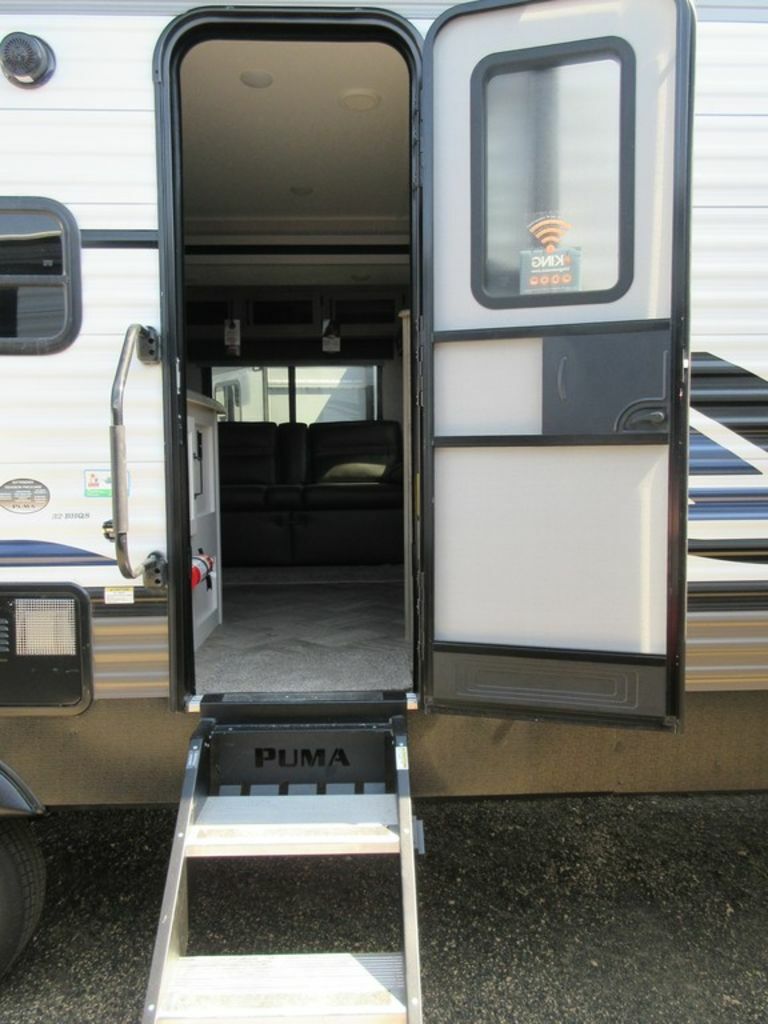 Entry door of the RV.