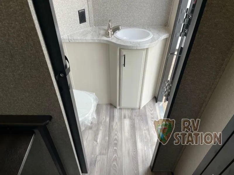 Bathroom with a sink and a toilet