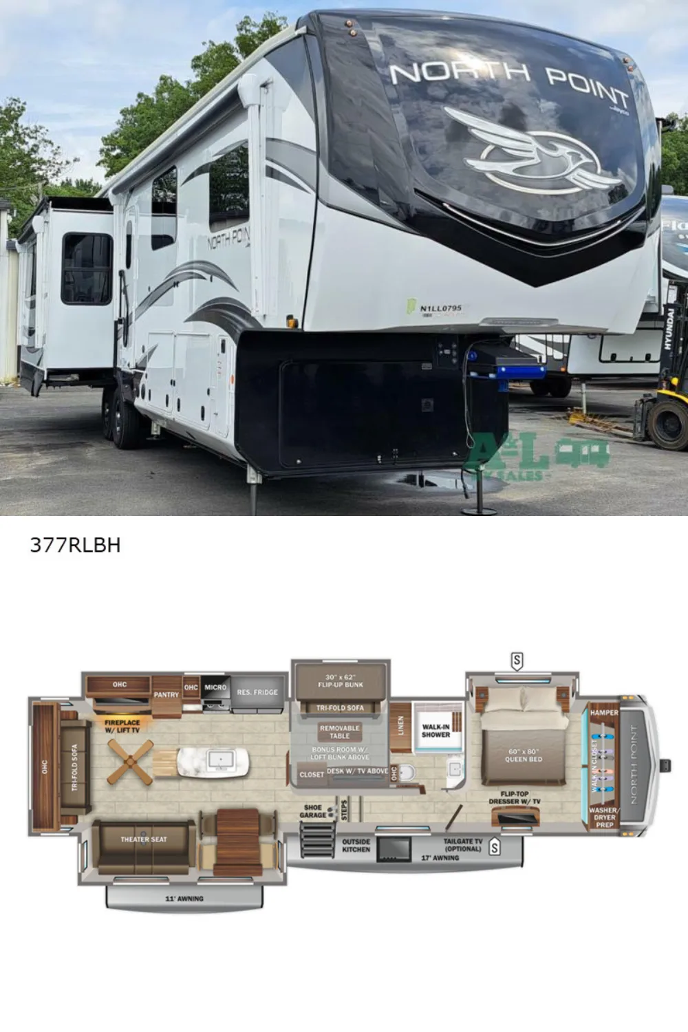 New 2022 Jayco North Point 377RLBH Fifth Wheel RV