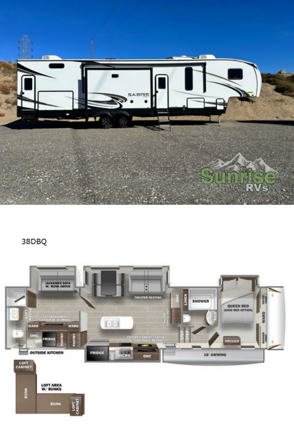 New 2022 Forest River Rv Sabre 38DBQ Fifth Wheel RV