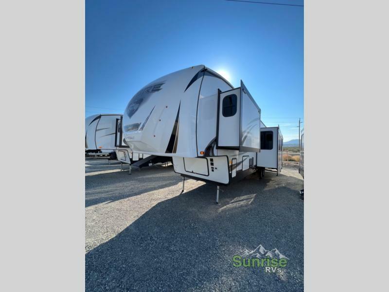 Front view of the New 2022 Forest River Rv Sabre 38DBQ Fifth Wheel RV.