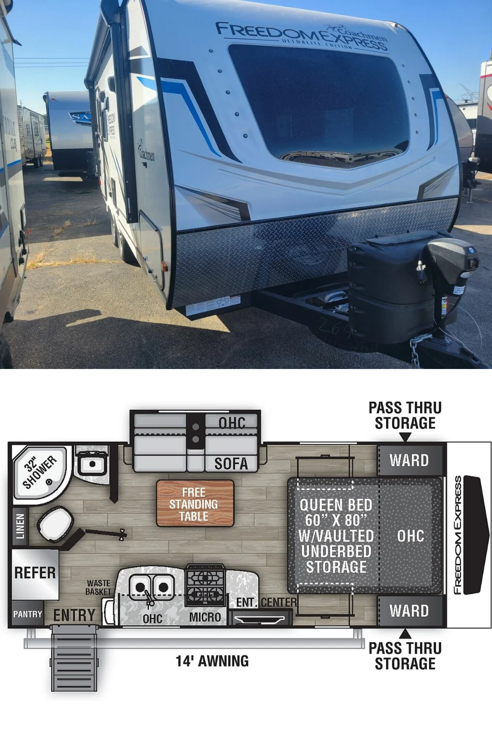 New 2023 Freedom Express Ultra-Lite 192RBS Travel Trailer RV