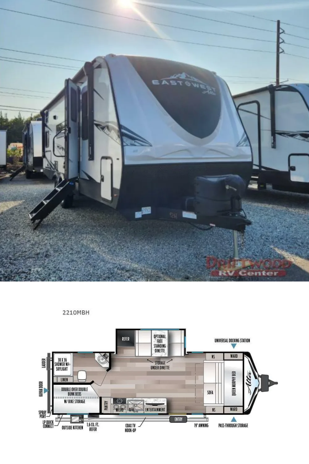 New 2023 East To West Alta 2210MBH Travel Trailer RV