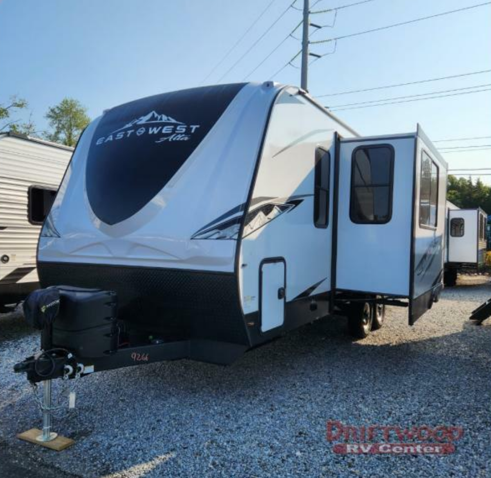 Front view of the New 2023 East To West Alta 2210MBH Travel Trailer RV.