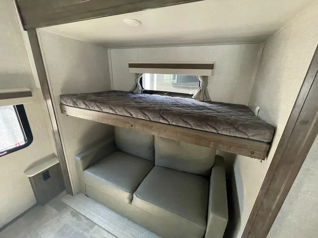 Living space with a bunk