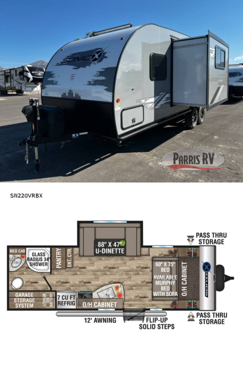 New 2023 Venture Rv Sonic X SN220VRBX Travel Trailer RV