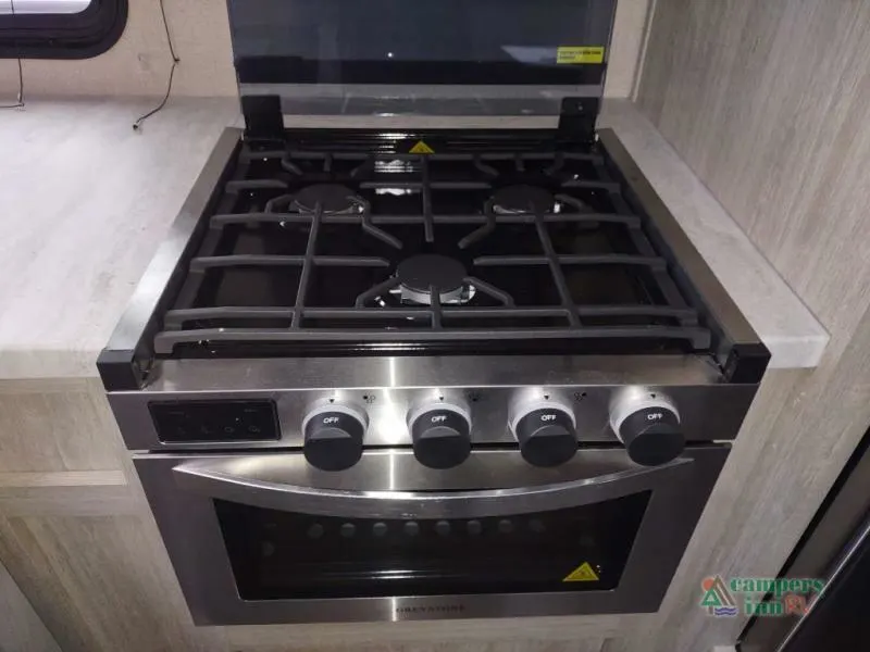 Kitchen with a gas burner.