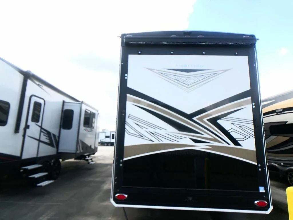 Rear view of the New 2023 Vanleigh Rv Ambition 399TH Fifth Wheel Toy Hauler RV.