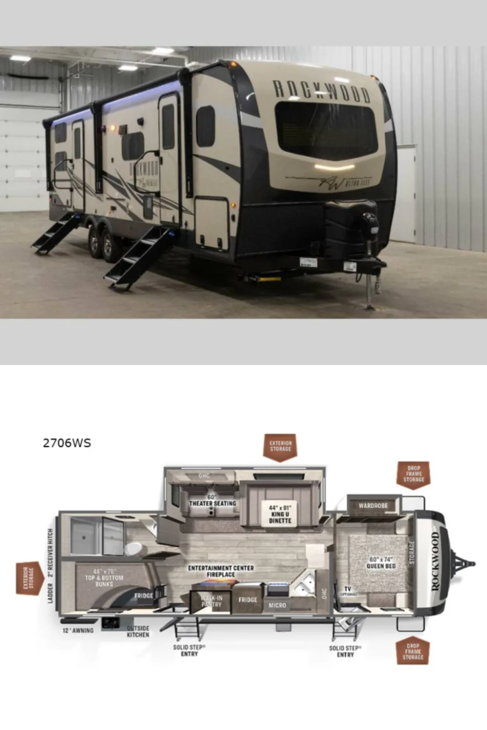 New 2023 Forest River Rv Rockwood Ultra Lite 2706WS Travel Trailer RV 