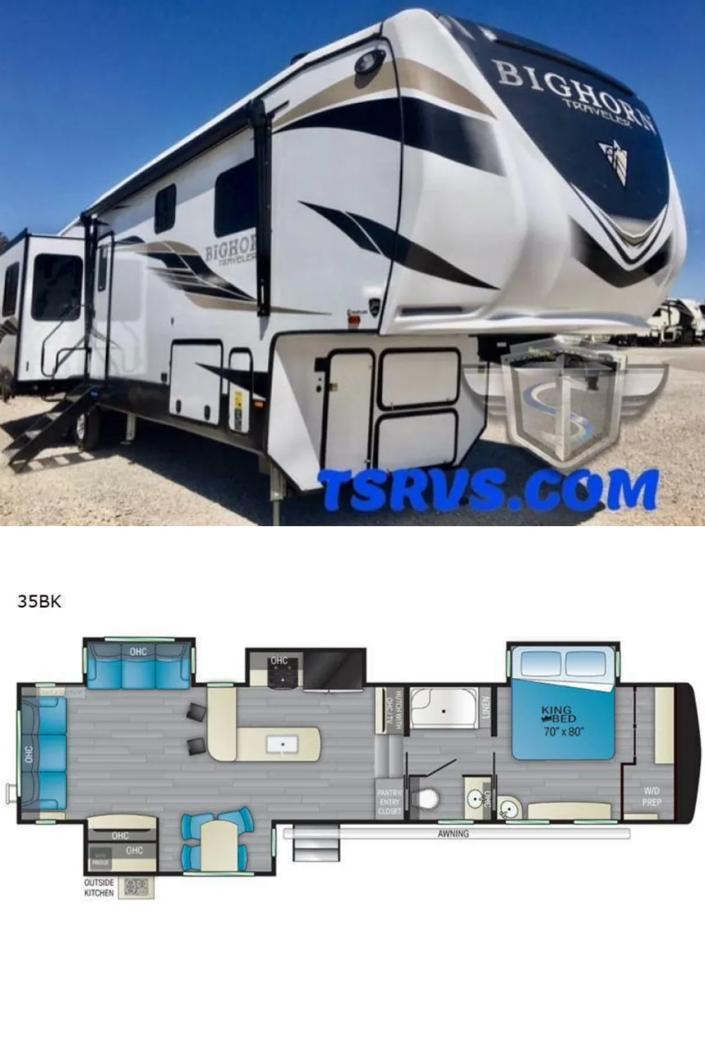 New 2022 Heartland Bighorn Traveler 35BK Fifth Wheel RV