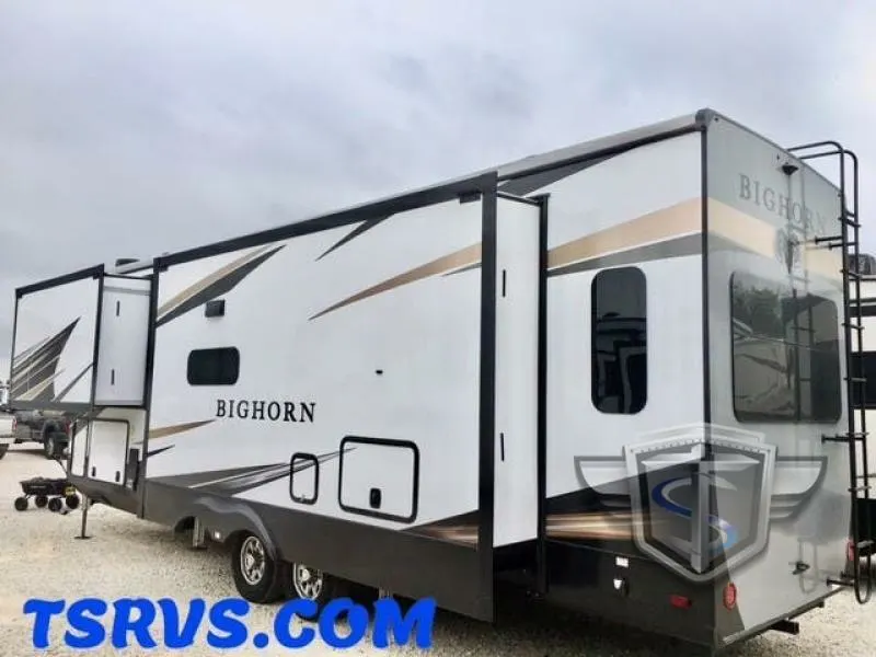 Side view of the New 2022 Heartland Bighorn 3502SB Fifth Wheel RV.