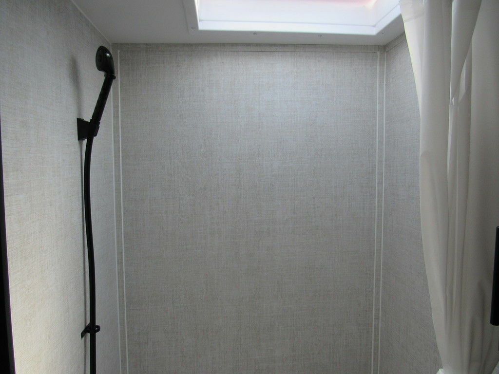 Shower area with skylight