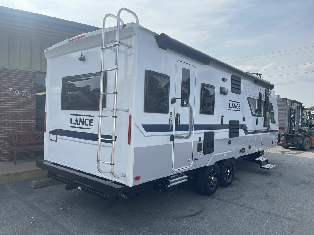 Side view of the New 2023 Lance Travel Trailer 2375 Travel Trailer RV.