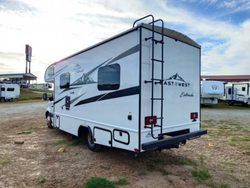 Rear view of the New 2024 East To West Entrada M-Class 24RL Class C RV.