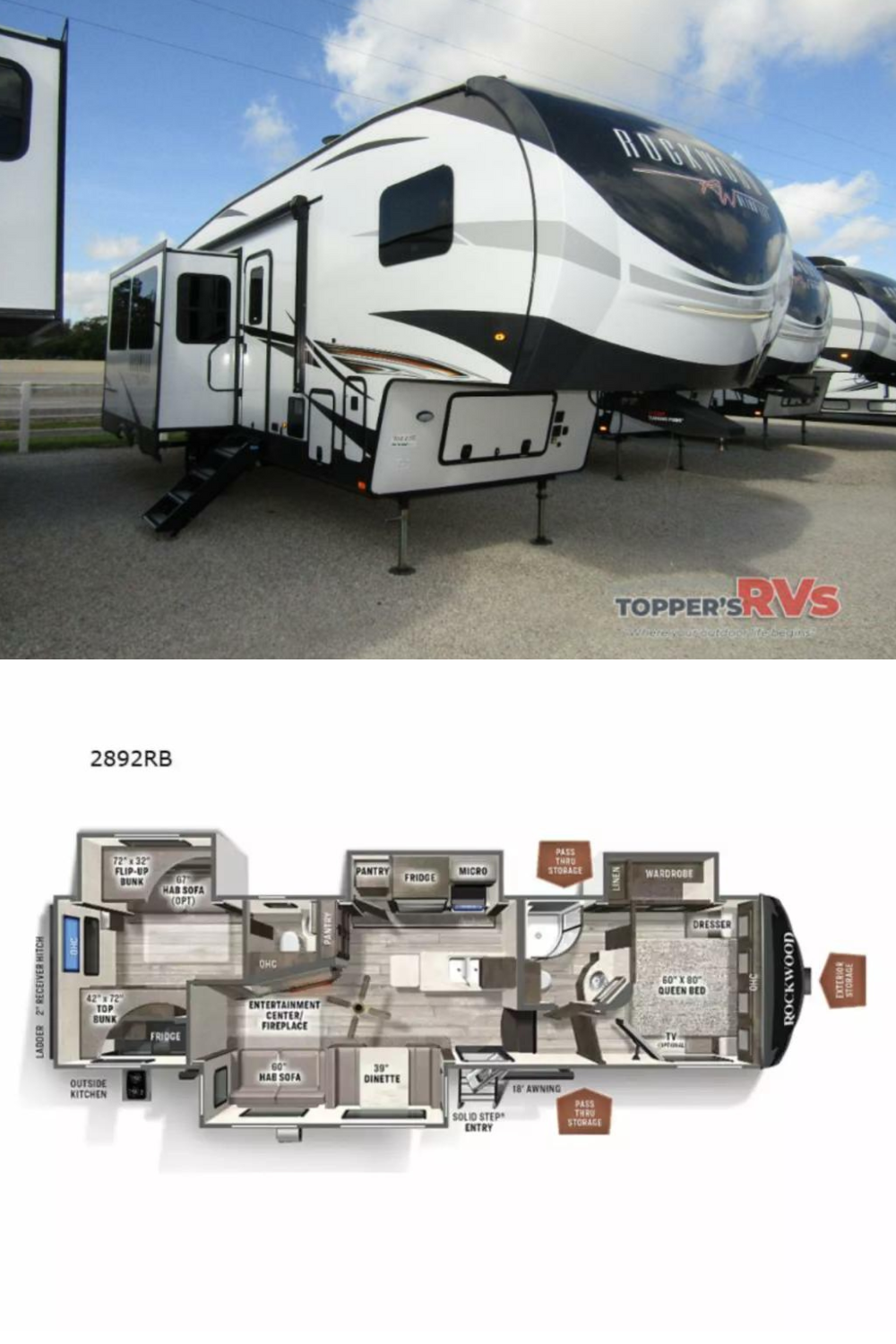 New 2022 Forest River Rockwood Ultra Lite FW 2892RB Fifth Wheel RV