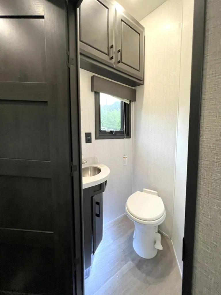 Bathroom with a sink and a toilet.