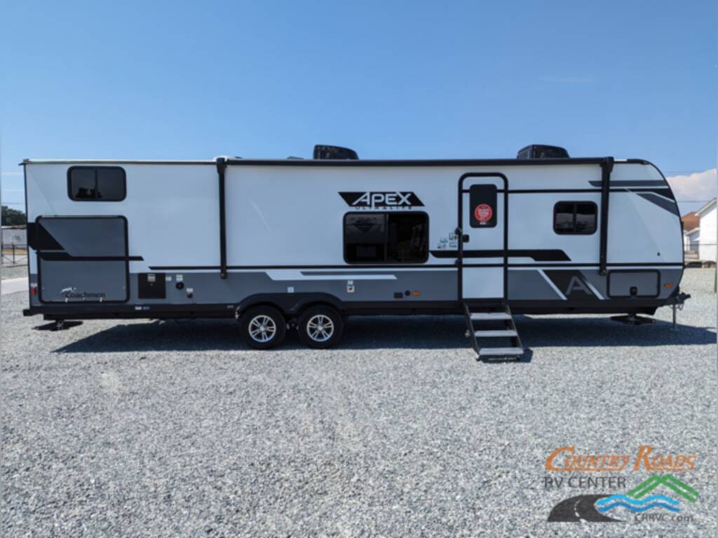 Side view of the New 2024 Coachmen APEX 300BHS Travel Trailer RV.