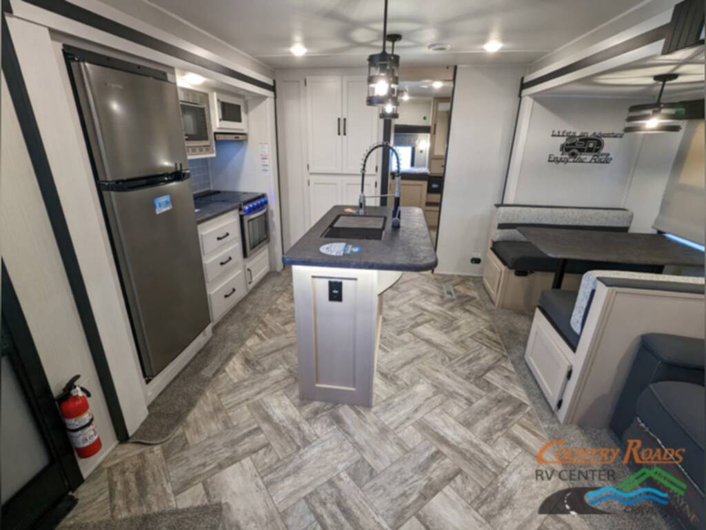 Interior of the New 2024 Palomino PUMA 32BH2B Travel Trailer RV.