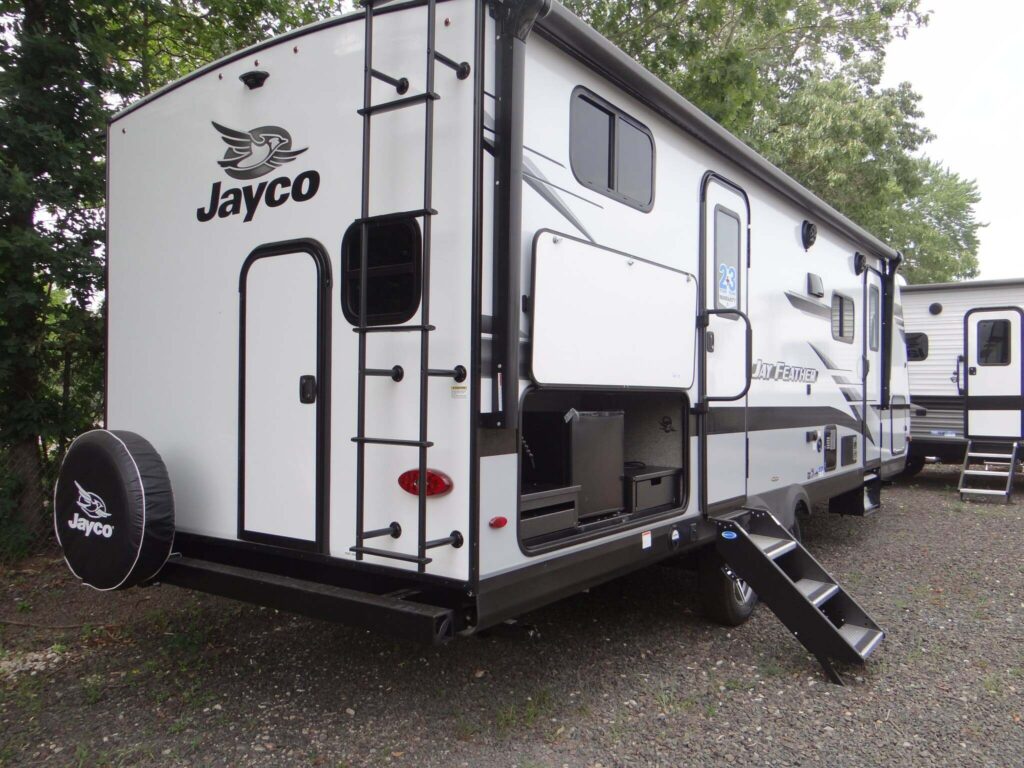 Side view of the RV.