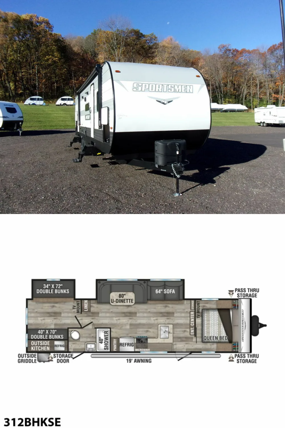 New 2022 Kz Rv Sportsmen SE 312BHKSE Travel Trailer RV