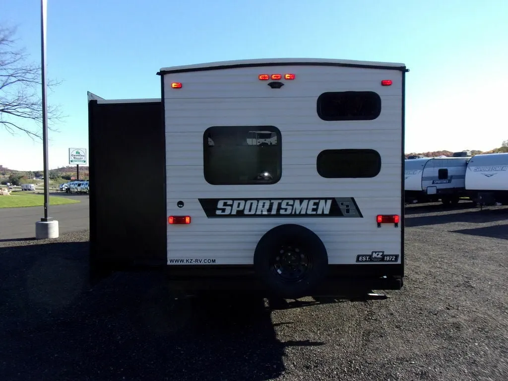 Rear view of the New 2022 Kz Rv Sportsmen SE 312BHKSE Travel Trailer RV.